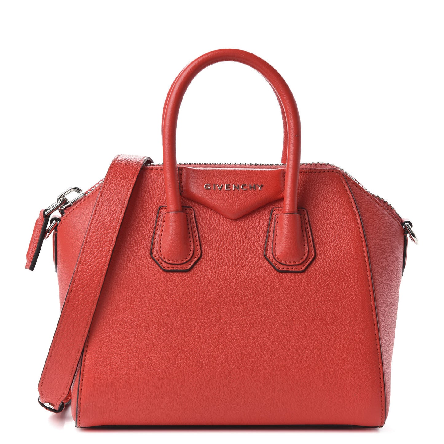Sugar Goatskin Mini Antigona Medium Red