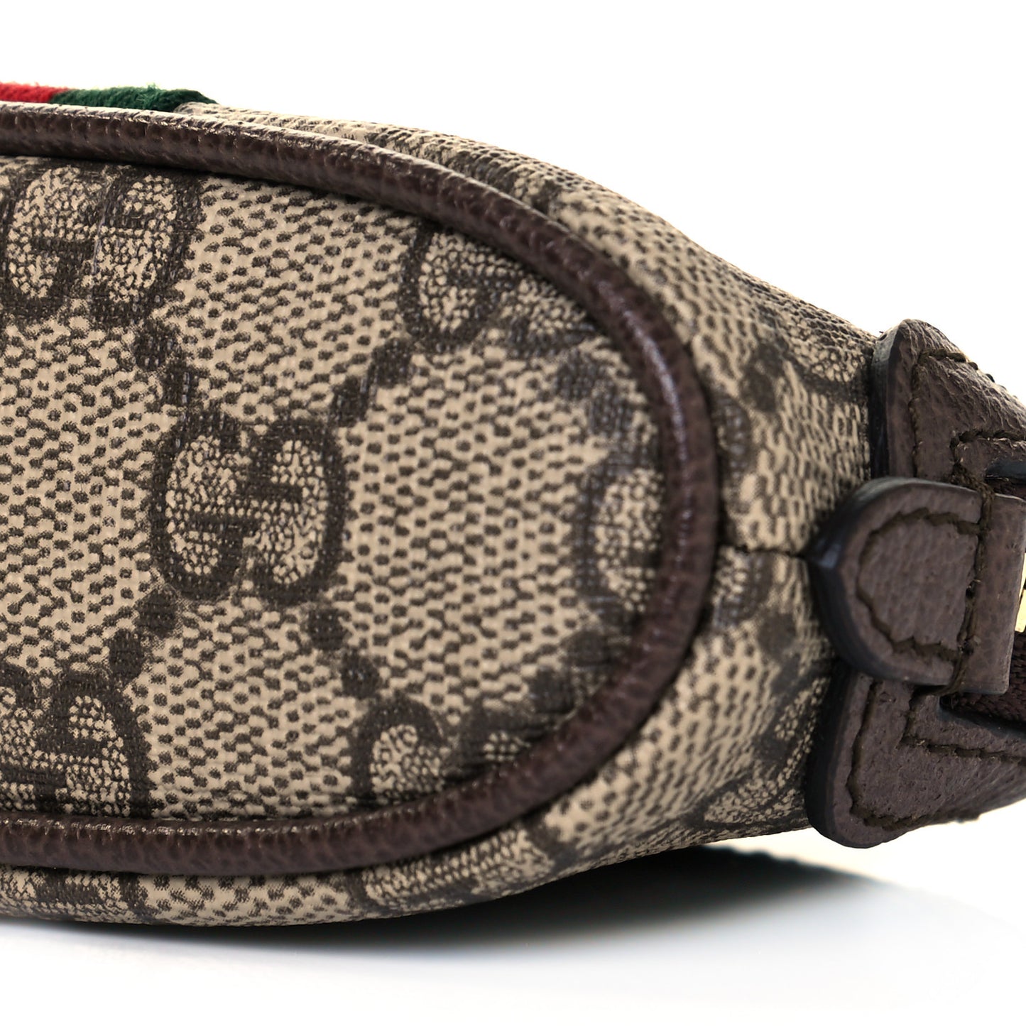 GG Supreme Monogram Web Ophidia Dome Key Pouch Beige New Acero