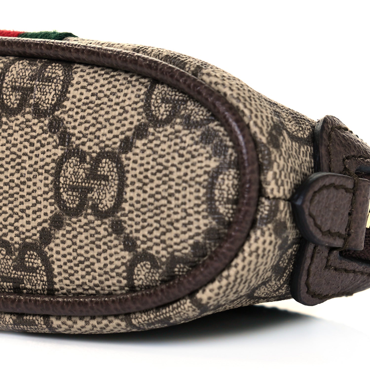 Gucci GG Supreme Monogram Web Ophidia Dome Key Pouch Beige New Acero 9 of 10