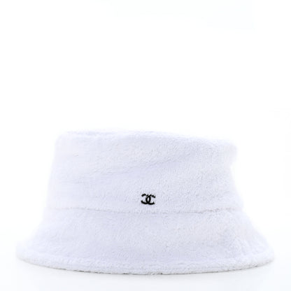 Chanel Terry Cloth CC Bucket Hat S White 3 of 9