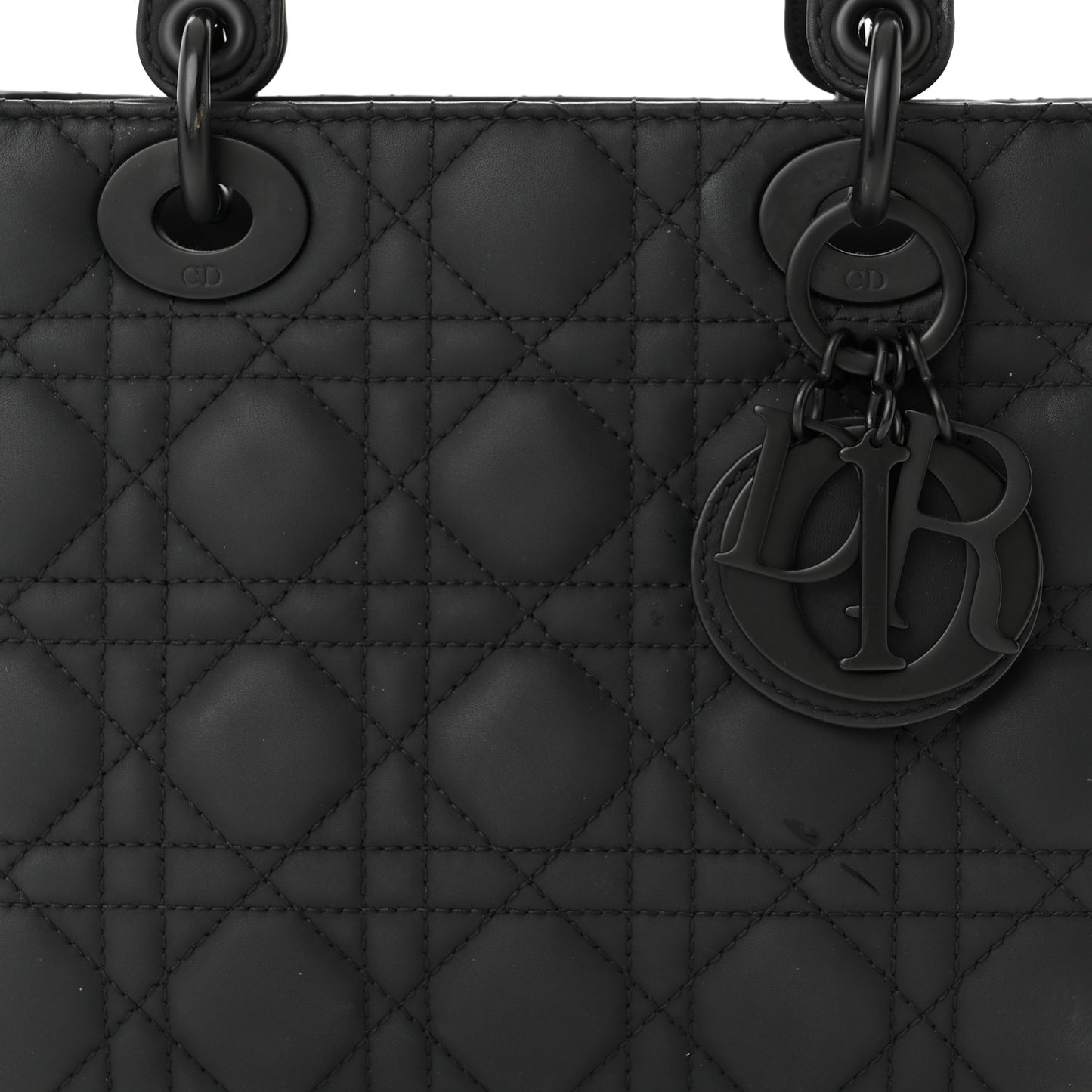 Ultra Matte Calfskin Cannage Small My ABCDior Lady Dior Black
