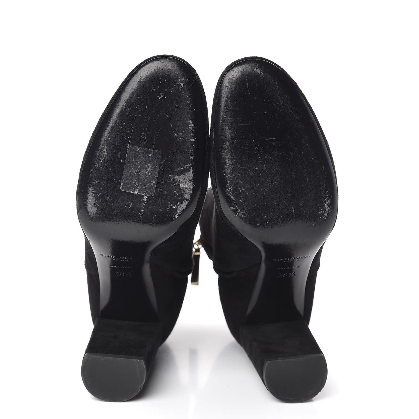 Suede Loulou Ankle 95 Zip Boot 38.5 Black