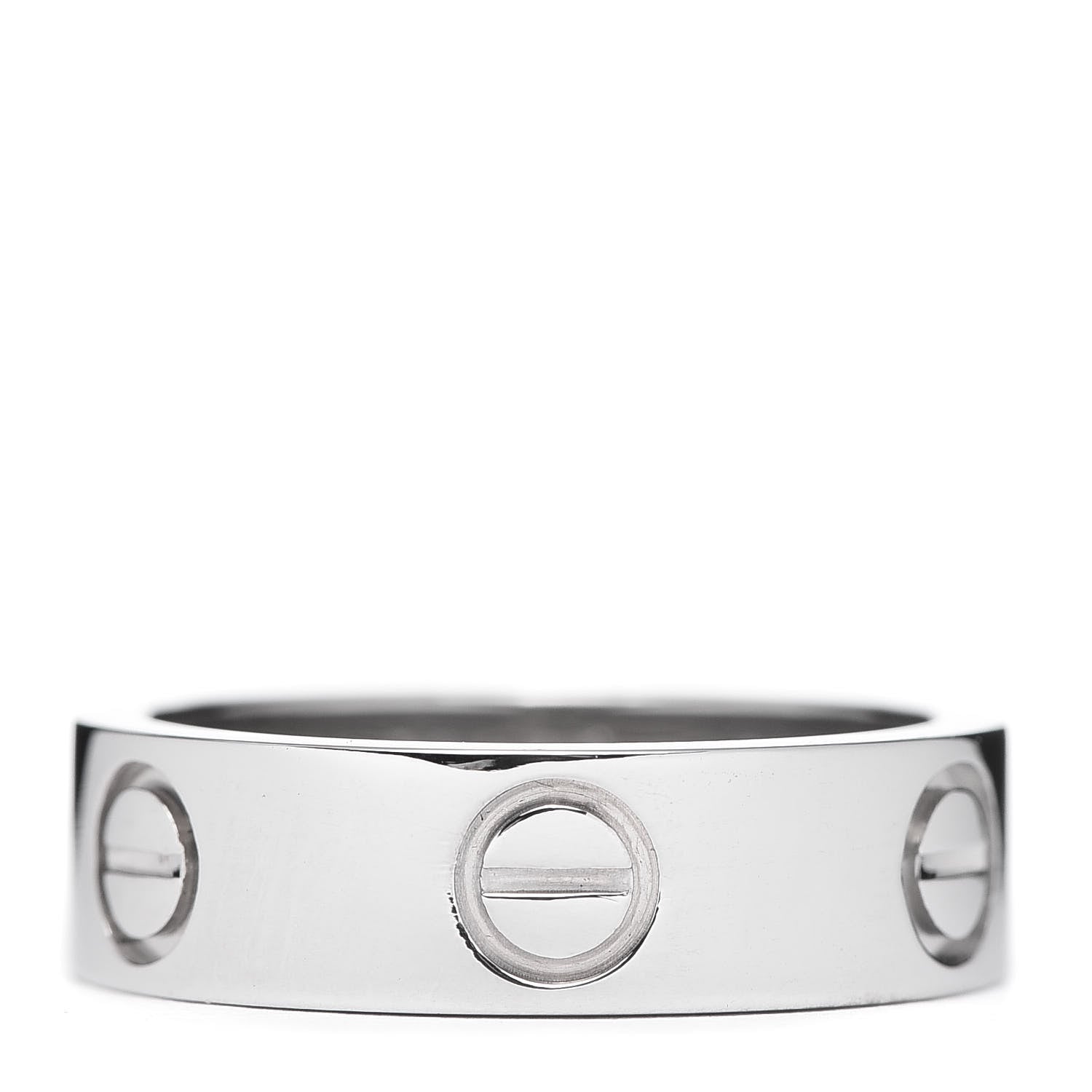 Cartier 18K White Gold 5.5mm LOVE Ring 49 4.75 1 of 5