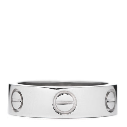 Cartier 18K White Gold 5.5mm LOVE Ring 49 4.75 1 of 5