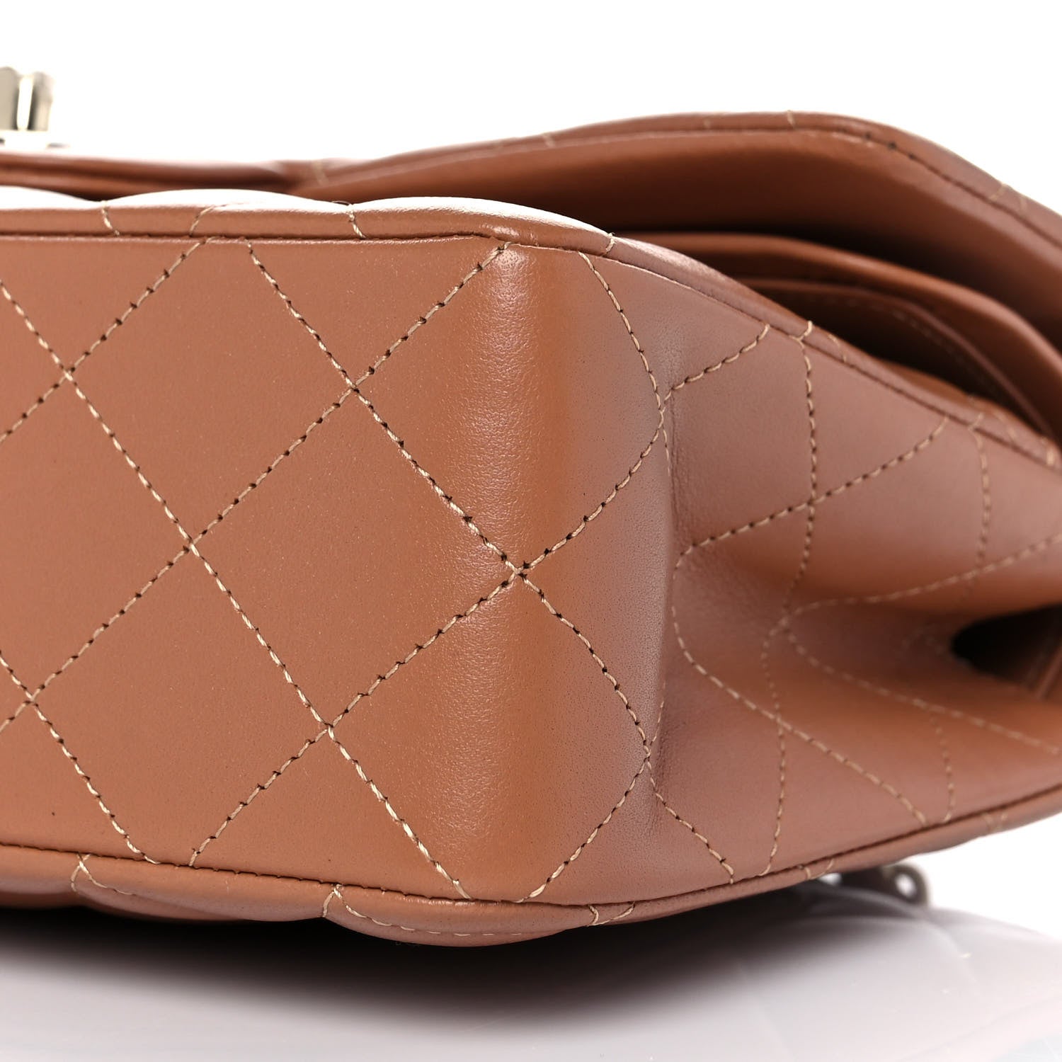 Chanel Lambskin Quilted Small Double Flap Brown 9 of 10
