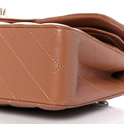 Chanel Lambskin Quilted Small Double Flap Brown 9 of 10