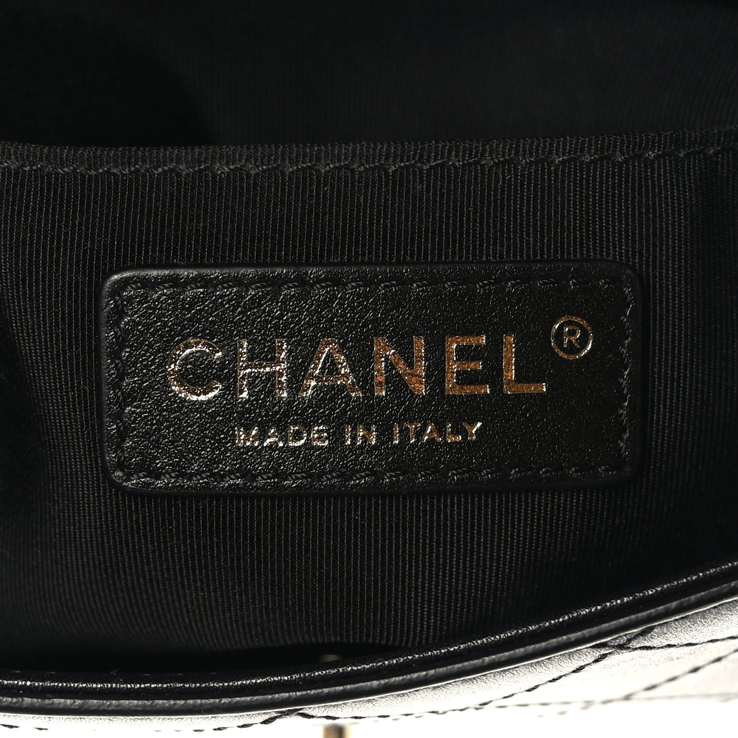Calfskin Stitched Small Covered CC Flap Bag Black
