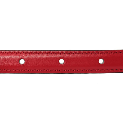 Gucci Plutone Calfskin Gucci Buckle 20mm Thin Belt 95 38 Rosso 3 of 5