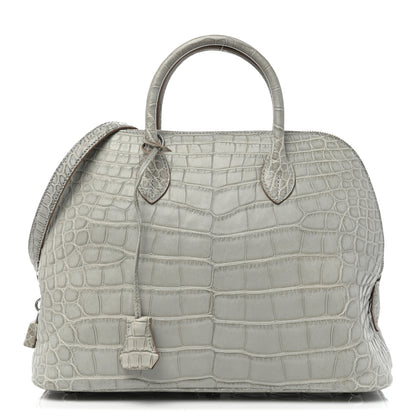 Hermes Matte Alligator 1923 Bolide 30 Gris Perle 1 of 7