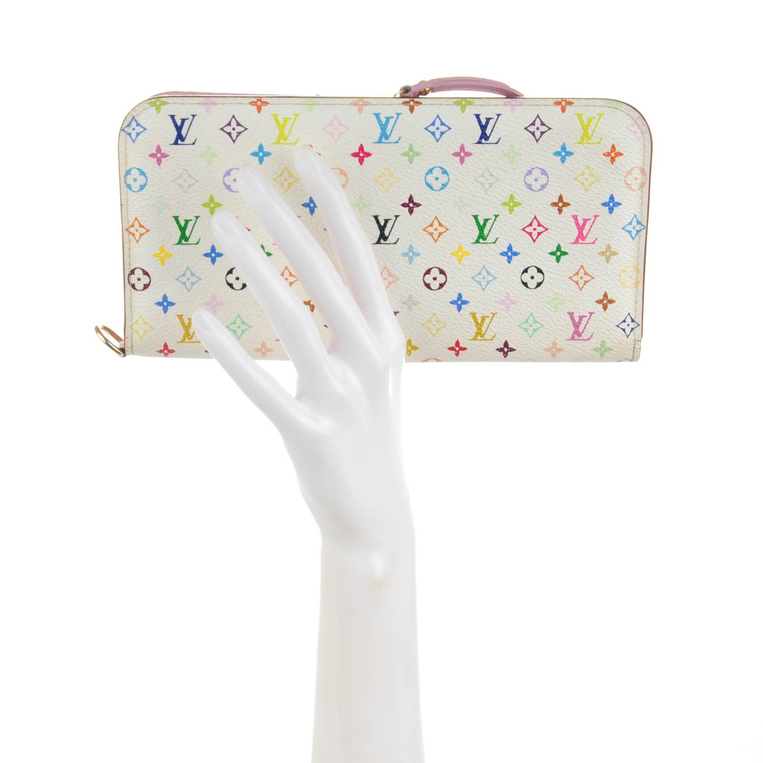 Louis Vuitton Monogram Multicolor Insolite Wallet White Litchi 2 of 7