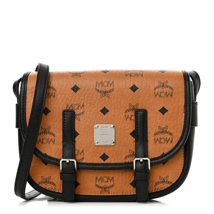 MCM Visetos Small Crossbody Flap Messenger Cognac 1 of 13