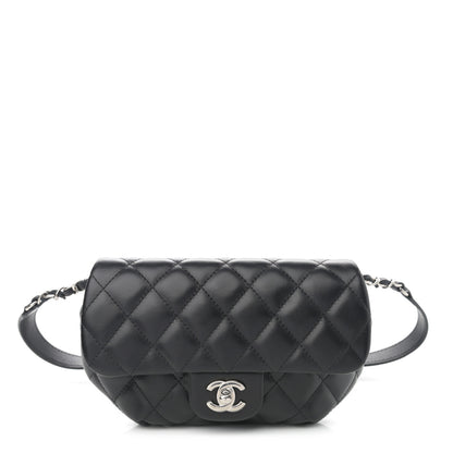 Chanel Calfskin Quilted CC Uniform Flap Belt Bag Black 1 of 10