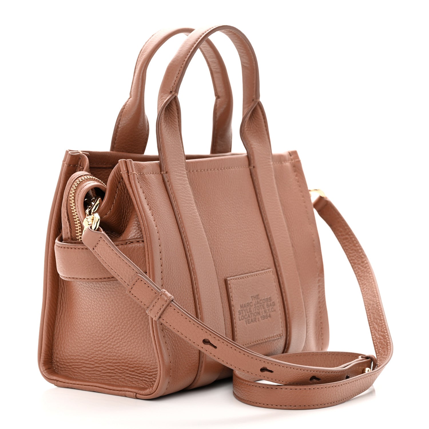 Marc Jacobs Grained Calfskin Mini The Tote Bag Argan Oil 3 of 18