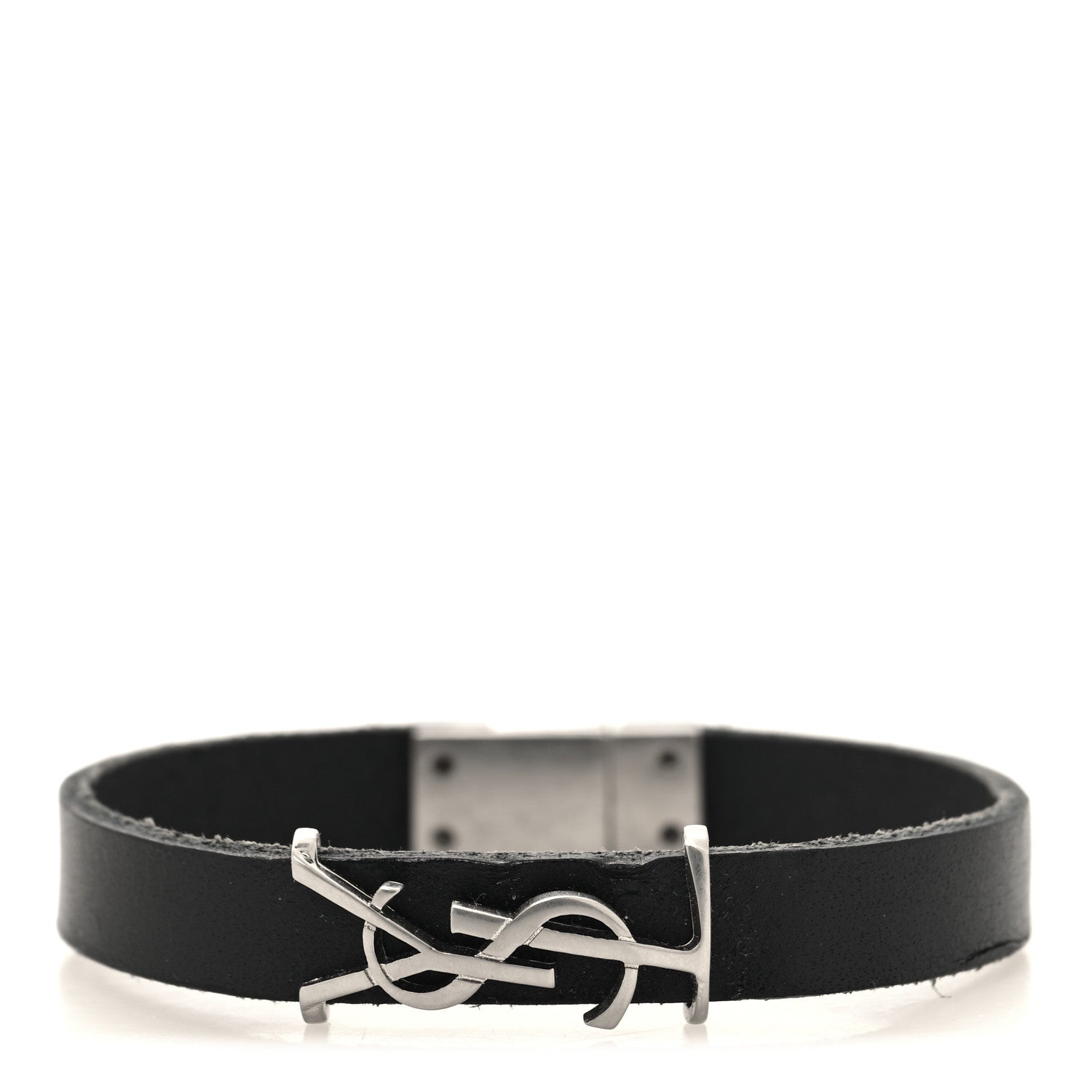 Saint Laurent Calfskin Opyum Bracelet L Black 1 of 6