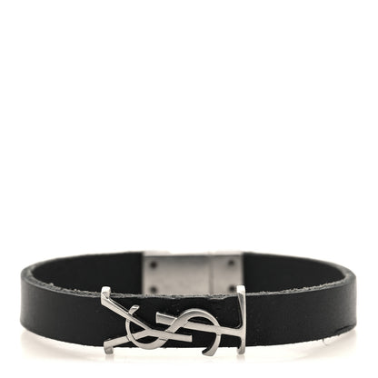 Saint Laurent Calfskin Opyum Bracelet L Black 1 of 6