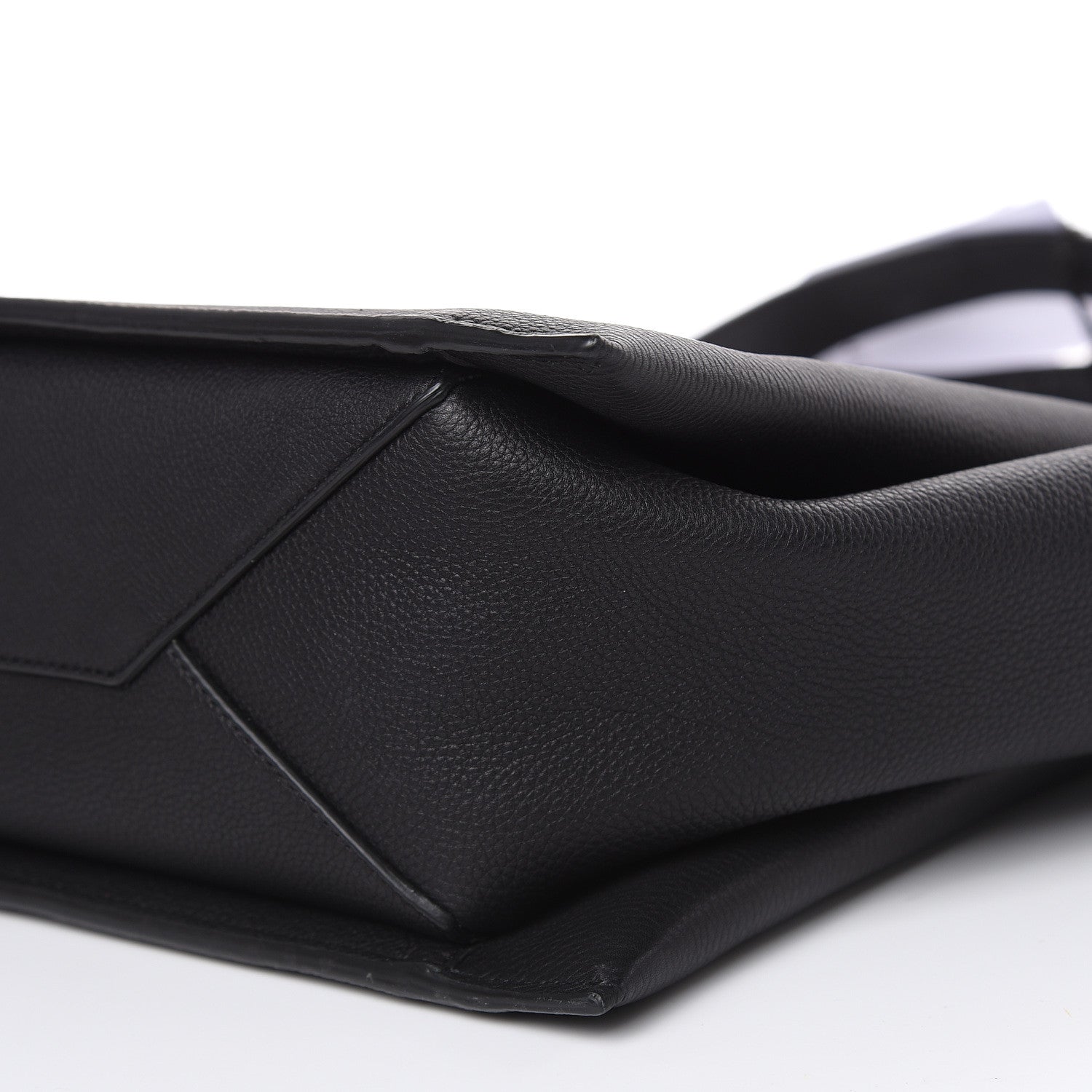 Celine Baby Grained Calfskin Medium Tri-Fold Bag Black 5 of 9