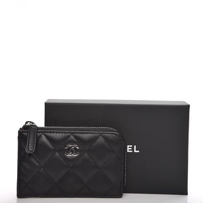 Chanel Lambskin Quilted Key Holder Case Black 8 of 8
