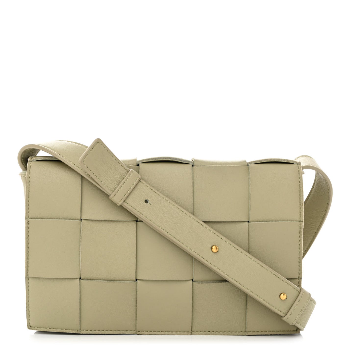 Lambskin Maxi Intrecciato Cassette Crossbody Bag Travertine