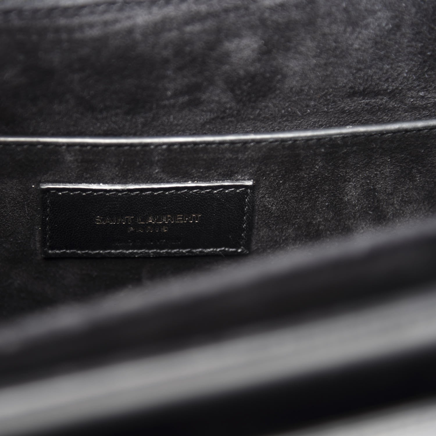 Saint Laurent Calfskin Medium Bellechasse Satchel Black 7 of 9