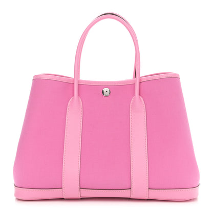 Hermes Toile Epsom Verso Garden Party 30 TPM Bubblegum Rubis 1 of 11