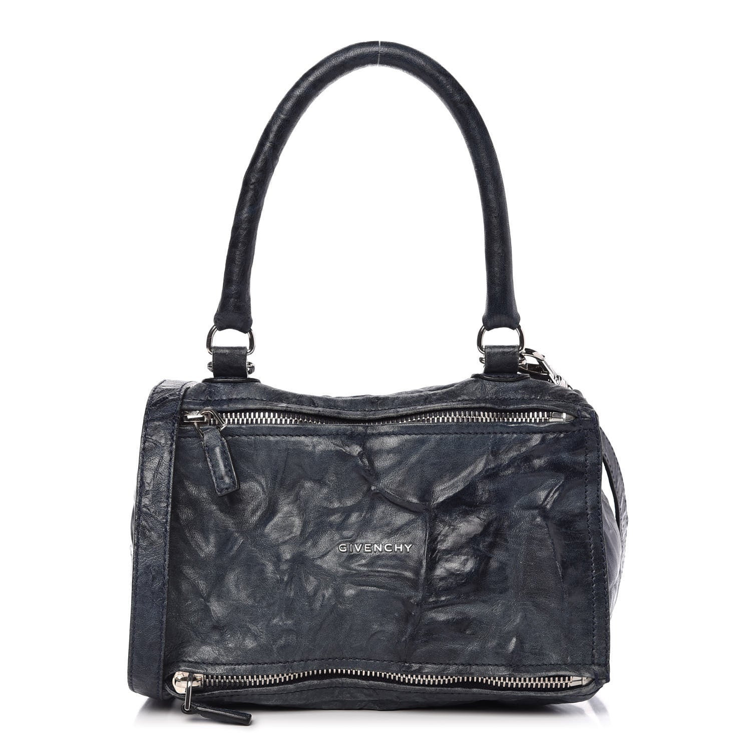 Givenchy Tumbled Sheepskin Small Pandora Navy 1 of 12