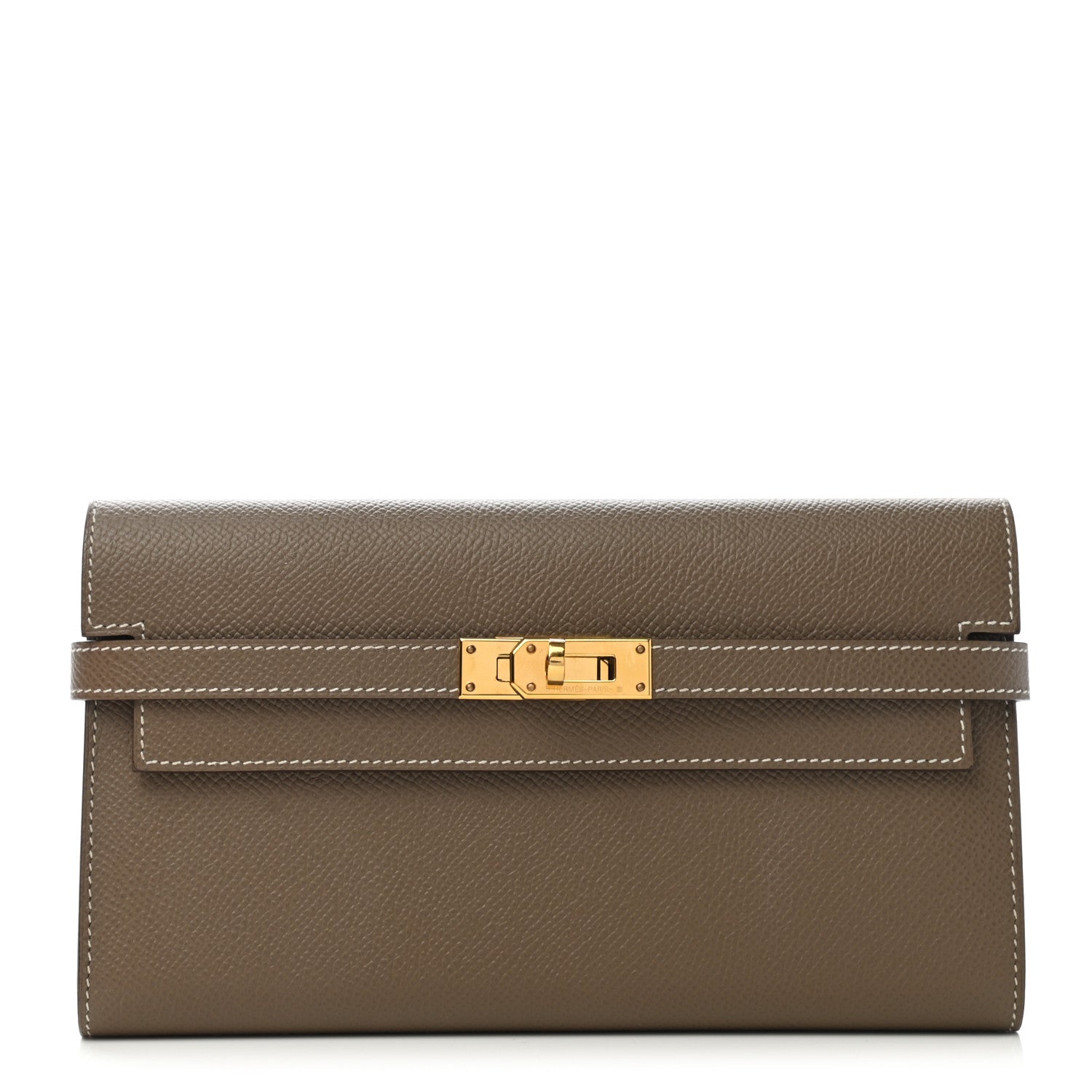 Hermes Epsom Kelly Longue Wallet Etoupe 1 of 8