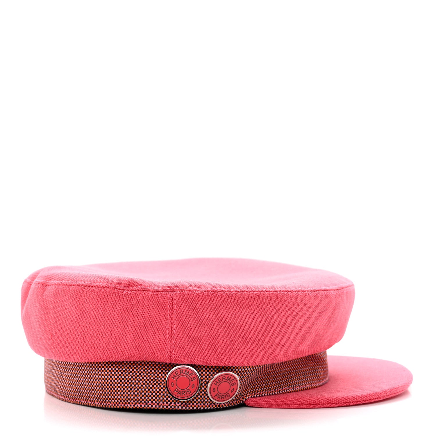 Hermes Toile De Chanvre Cotton Stretch Cavale Pop Cap 58 Rose 5 of 11