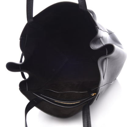 Celine Soft Grained Calfskin Small Belt Cabas Phantom Black 5 of 8