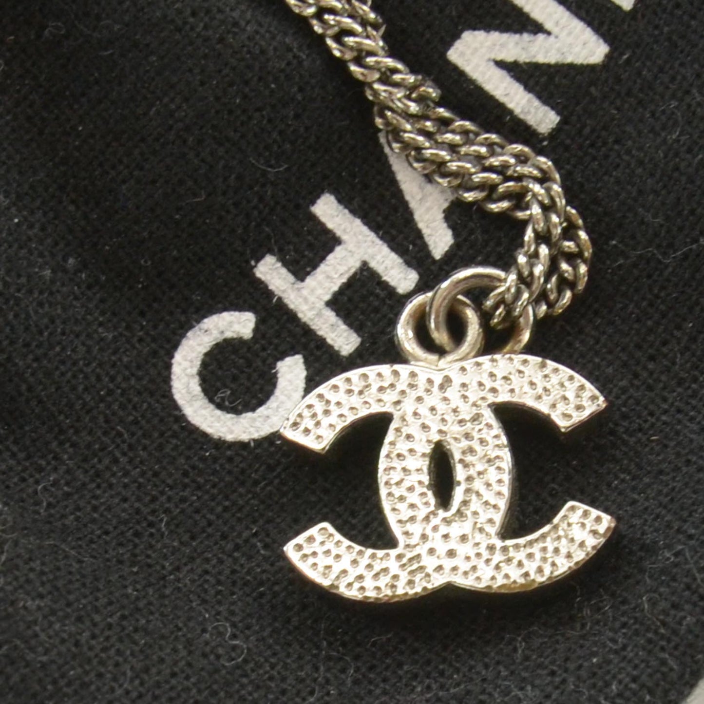 Crystal CC Necklace Silver