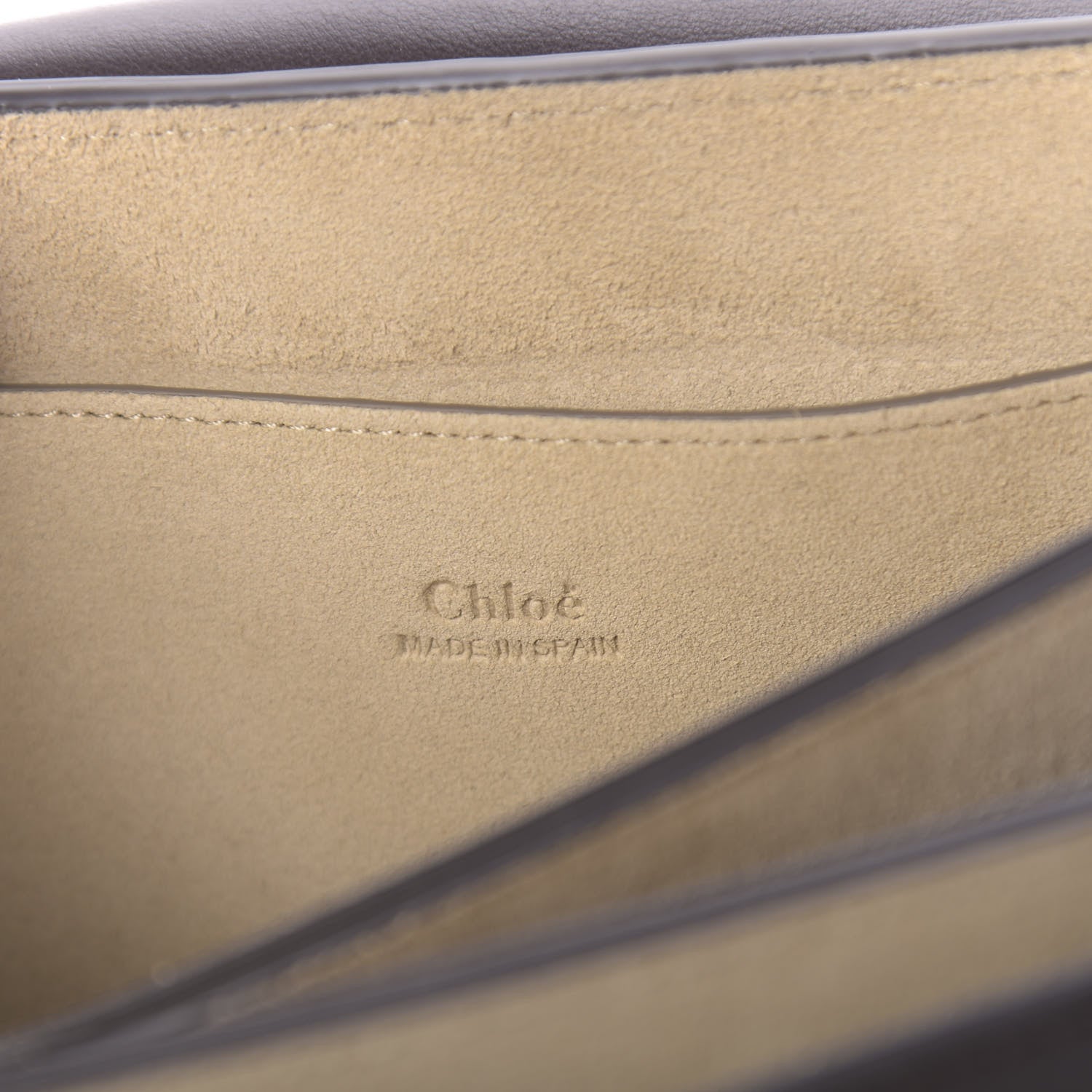 Chloe Suede Calfskin Small Faye Shoulder Bag Carbon Brown 6 of 9