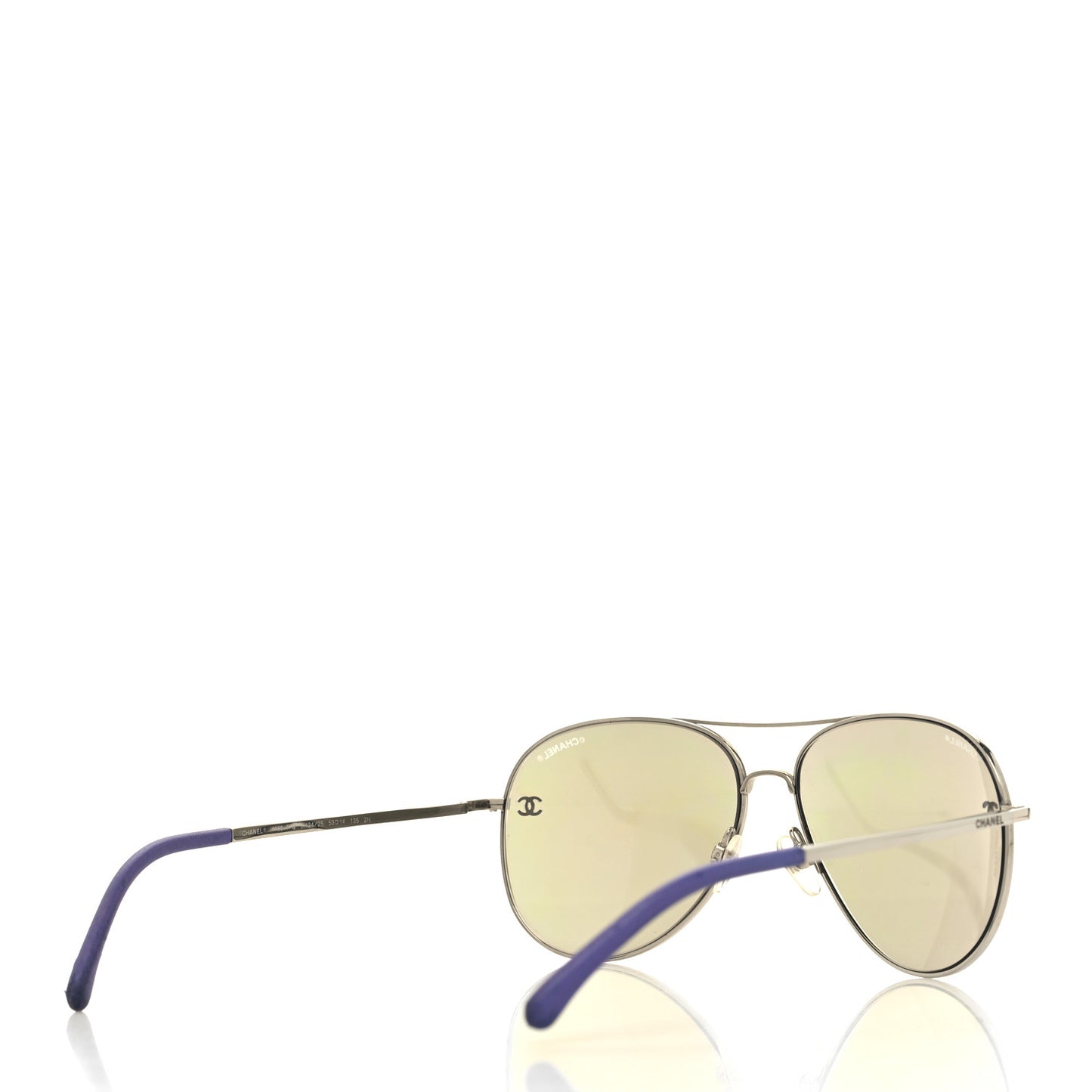 Metal Aviator CC Sunglasses 4189-T-Q Purple