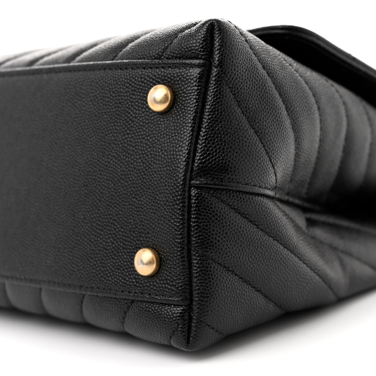 Chanel Caviar Chevron Quilted Small Coco Handle Flap Black 10 of 11