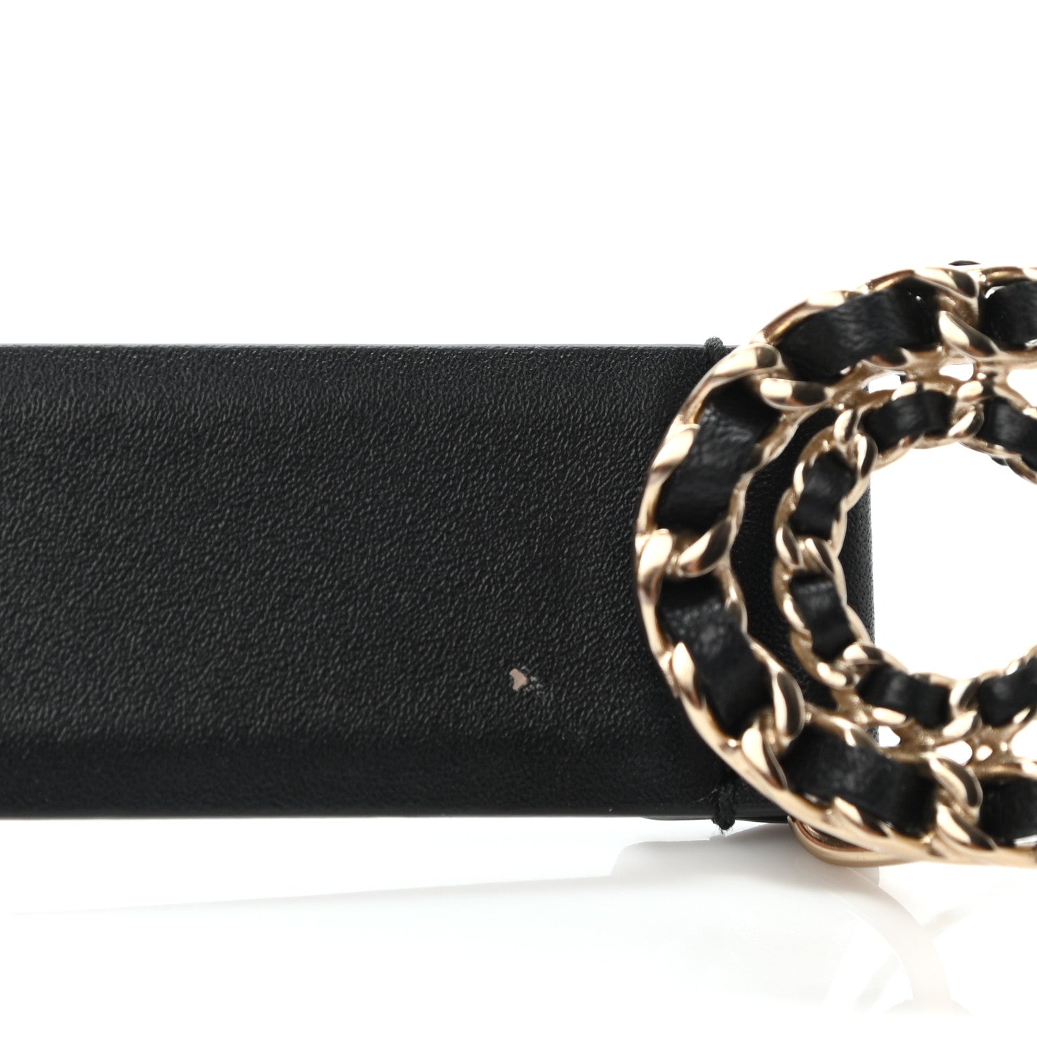 Chanel Calfskin CC Chain Vintage Allure Logo Belt 85 34 Black 10 of 10