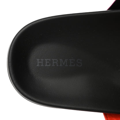 Hermes Suede Goatskin Womens Chypre Sandals 36 Rose Chapas Orange Synthetique 6 of 9