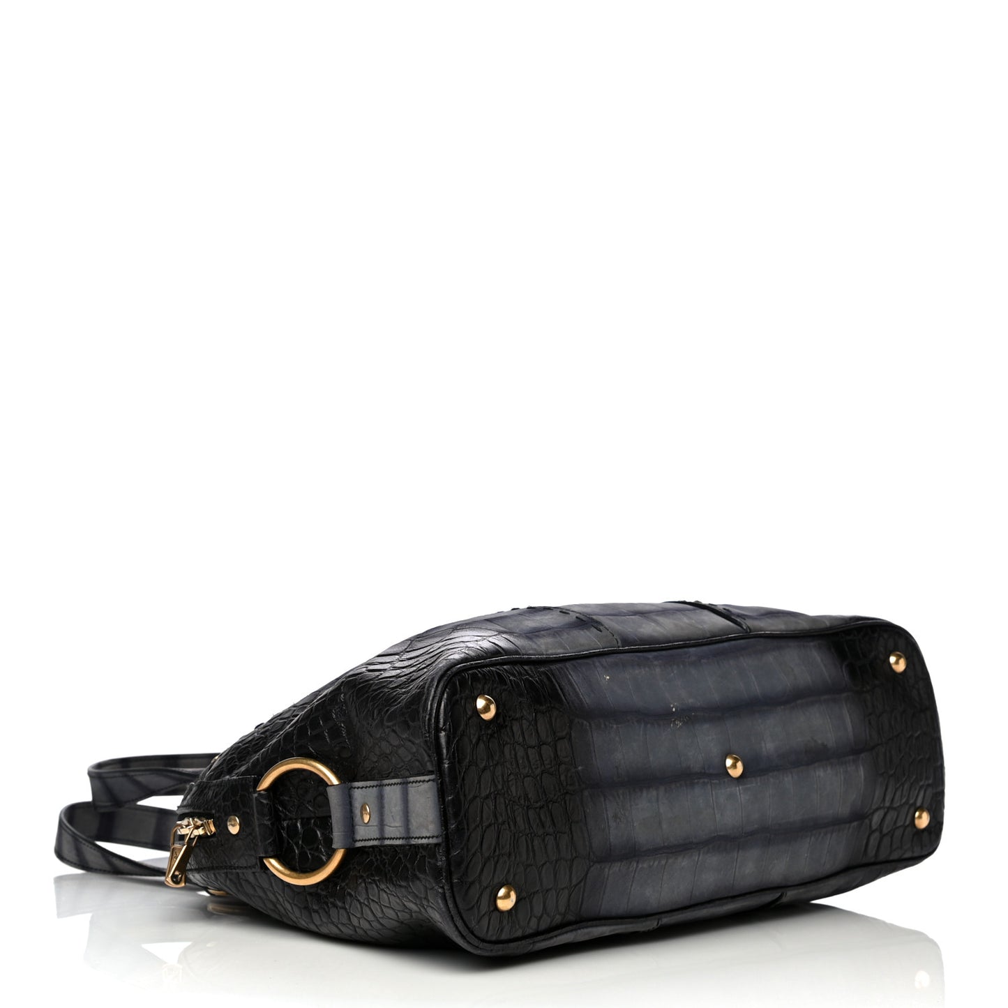 Nubuck Crocodile Embossed Large Muse Grey