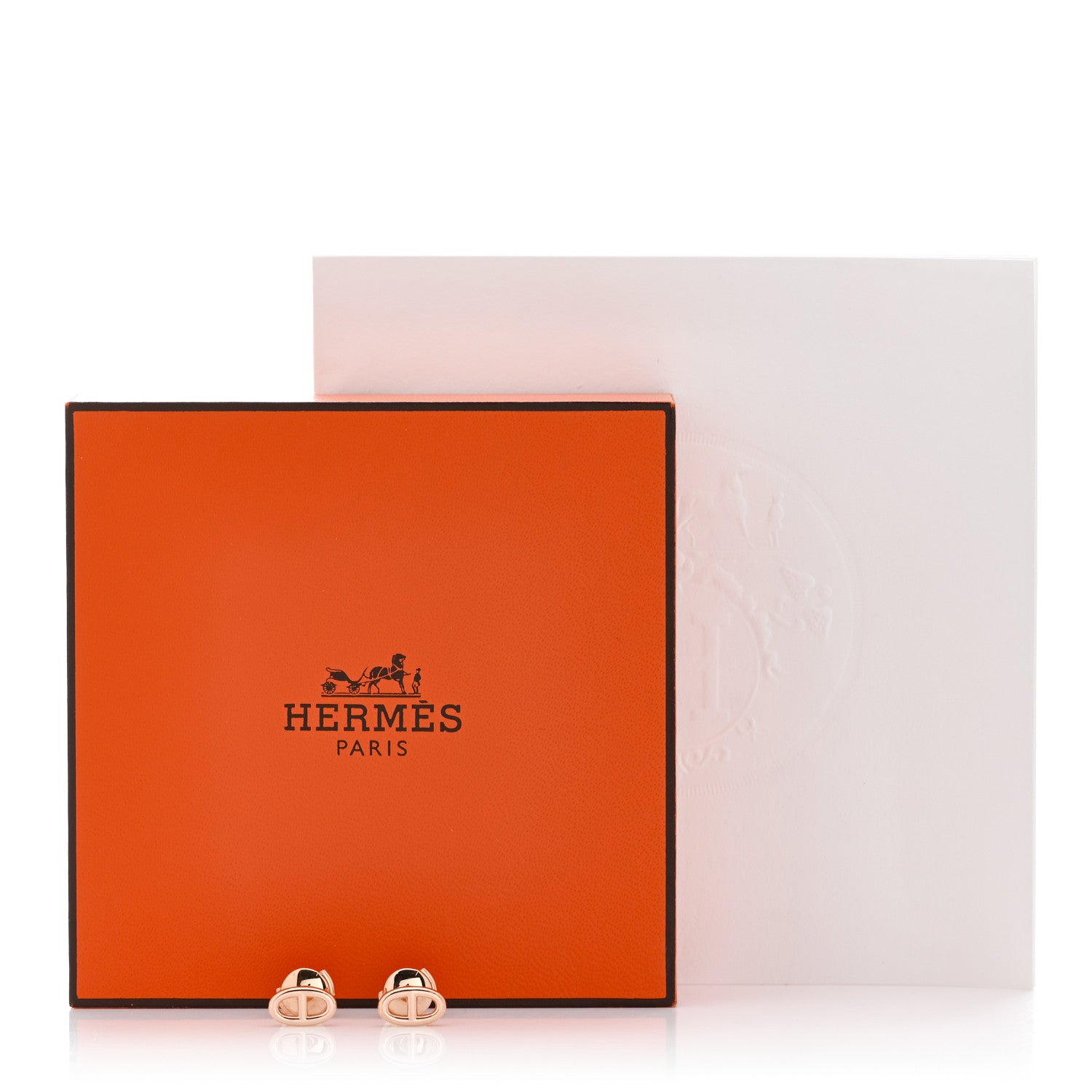 Hermes 18K Rose Gold TPM Farandole Stud Earrings 5 of 5