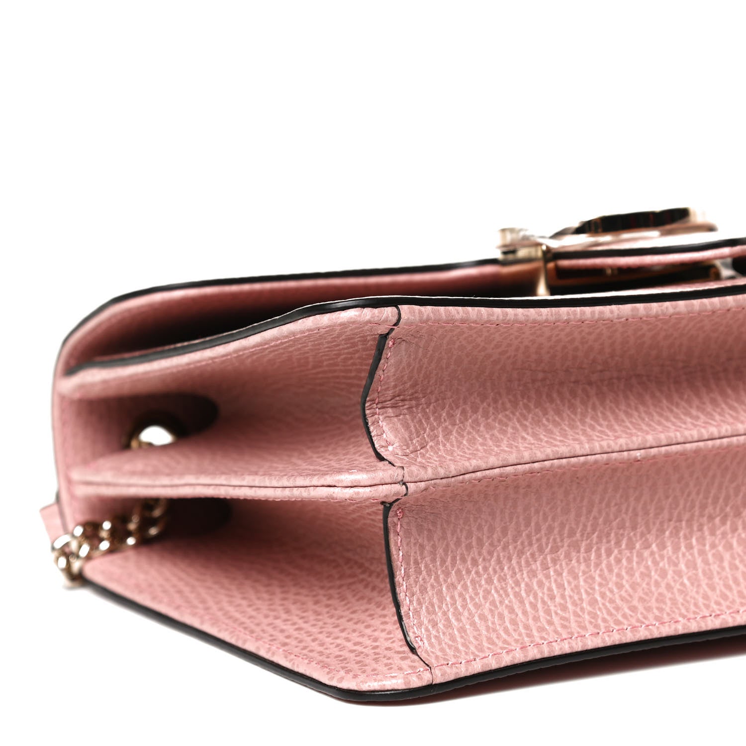 Gucci Dollar Calfskin Small Interlocking G Shoulder Bag Soft Pink 9 of 10