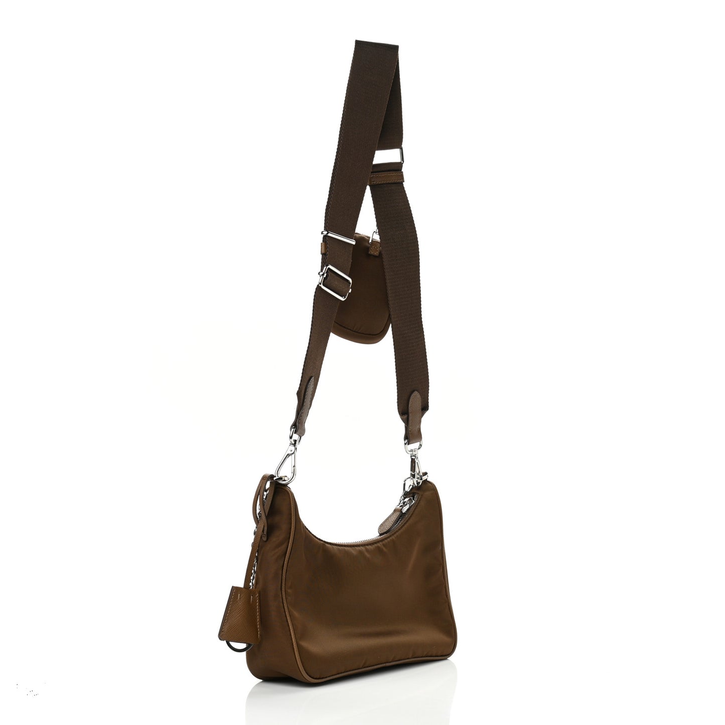 Tessuto Nylon Saffiano Re-Edition 2005 Shoulder Bag Cacao