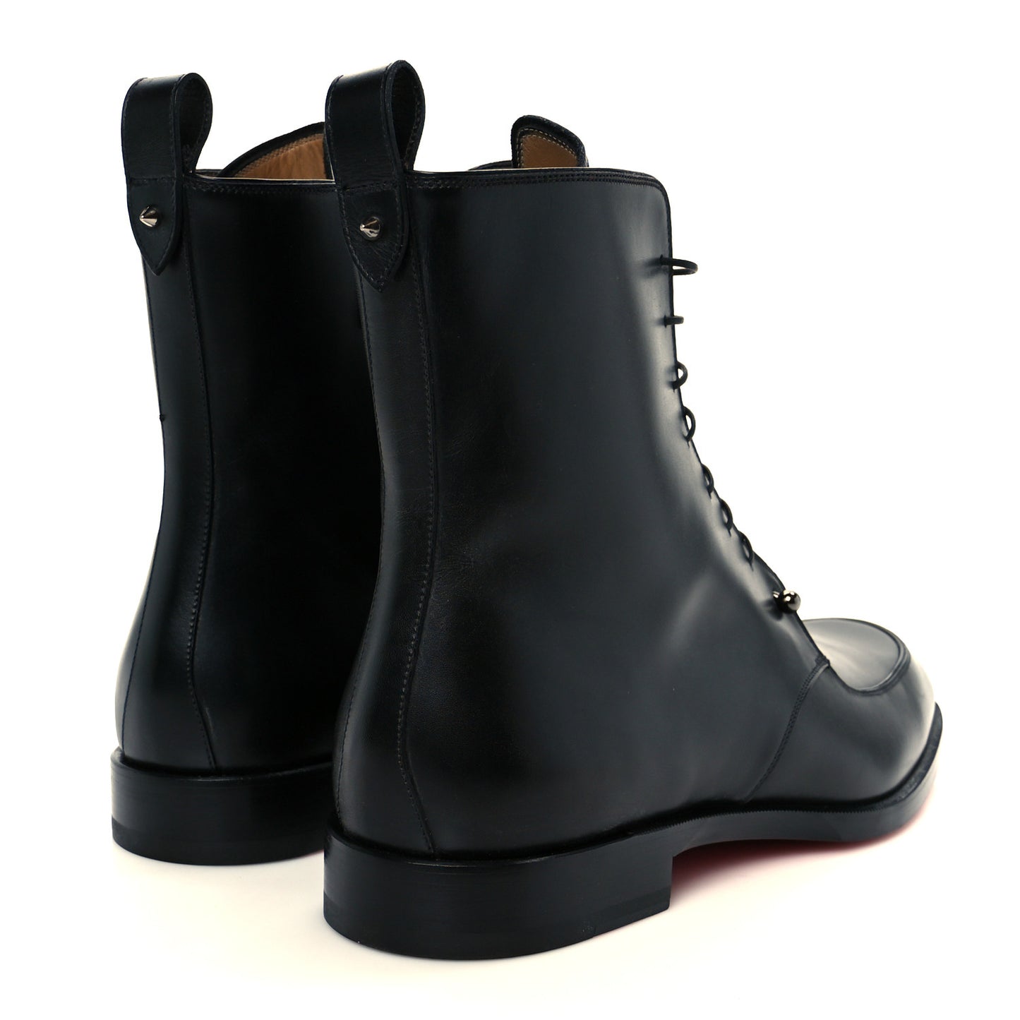 Patine Calfskin Mens Ajmone Flat Boots 43 Black