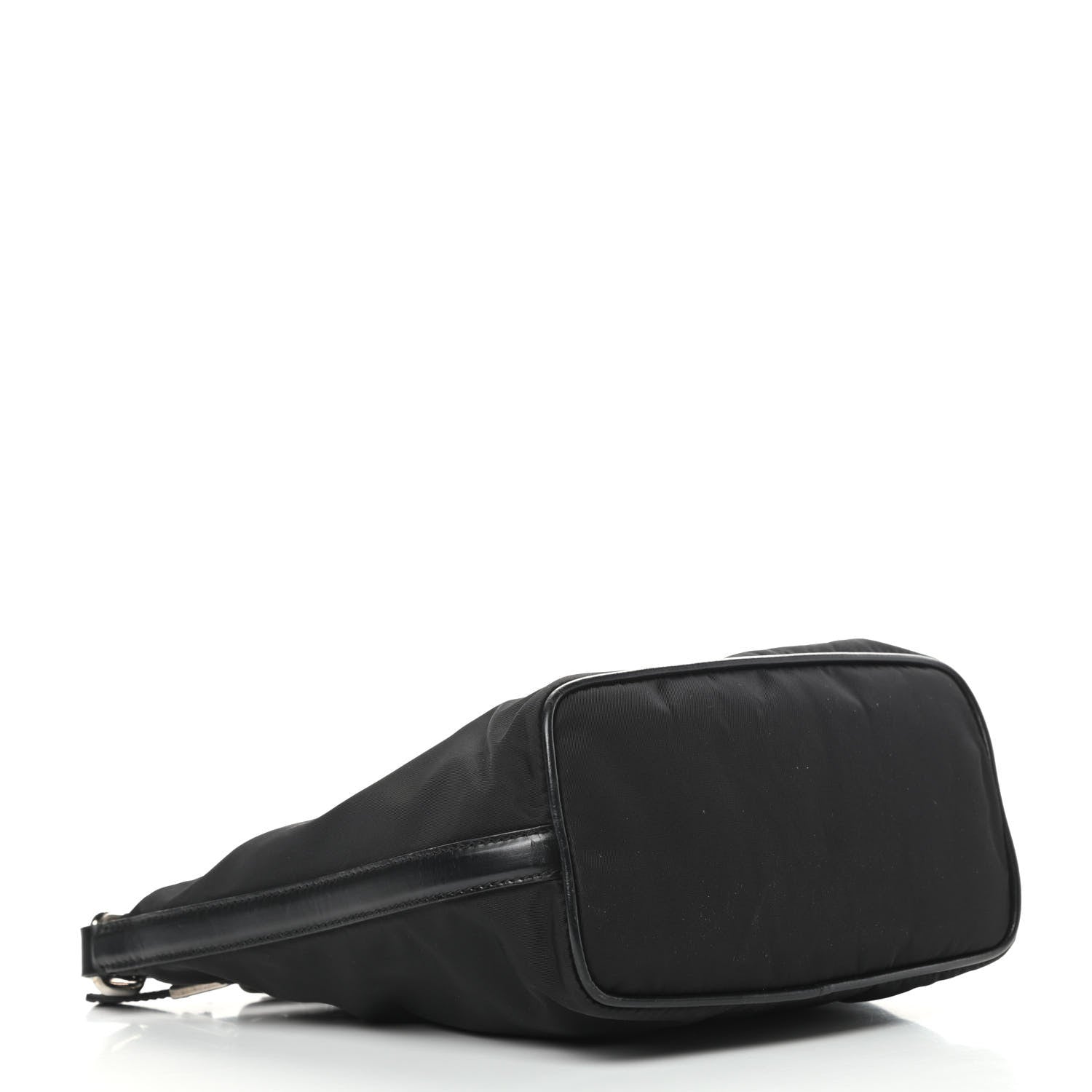 Prada Tessuto Nylon Calfskin Hobo Black 4 of 10