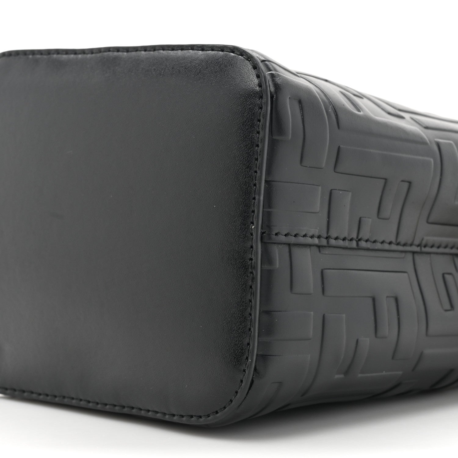 Fendi Vitello Liberty F is Fendi FF 1974 Embossed Mini Mon Tresor Bucket Bag Black 9 of 12