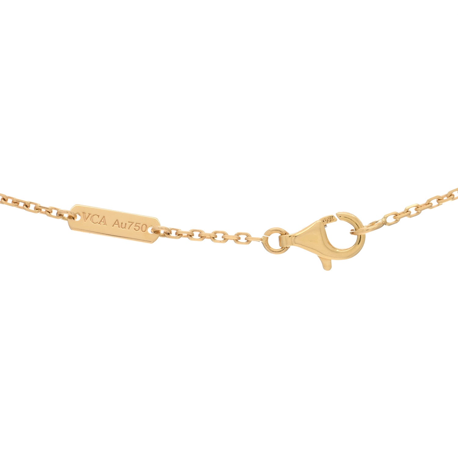 Van Cleef & Arpels 18K Yellow Gold Black Onyx Vintage Alhambra Pendant Necklace 3 of 3