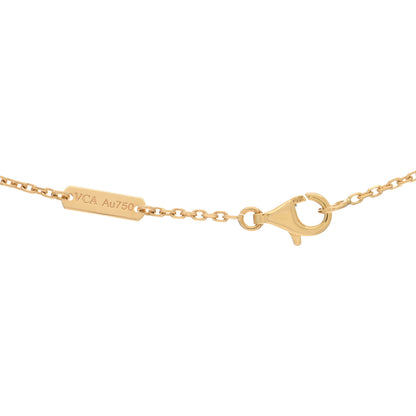 Van Cleef & Arpels 18K Yellow Gold Black Onyx Vintage Alhambra Pendant Necklace 3 of 3
