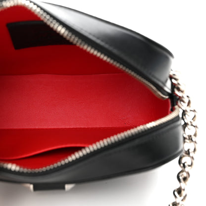 Christian Louboutin Empire Calfskin Mini Rubylou Crossbody Black Red 5 of 10