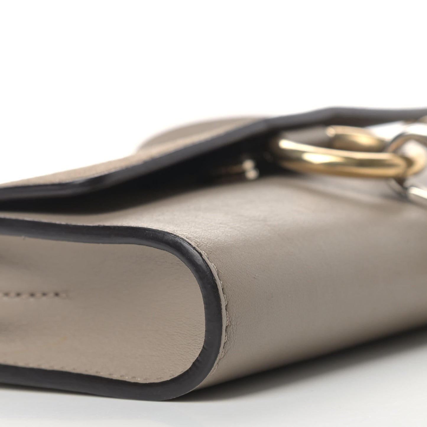 Suede Calfskin Mini Faye Shoulder Bag Motty Grey