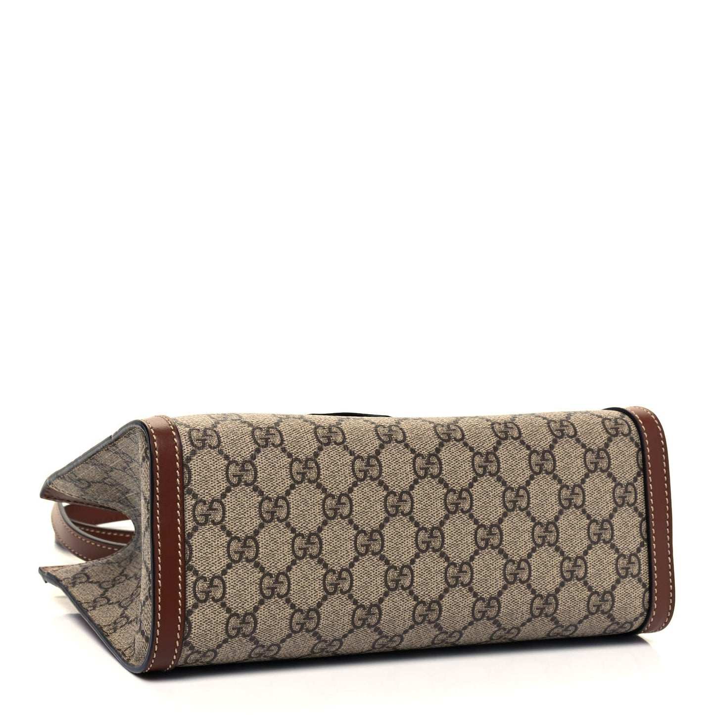 GG Supreme Monogram Calfskin Small Padlock Tote Beige Ebony Tuscany