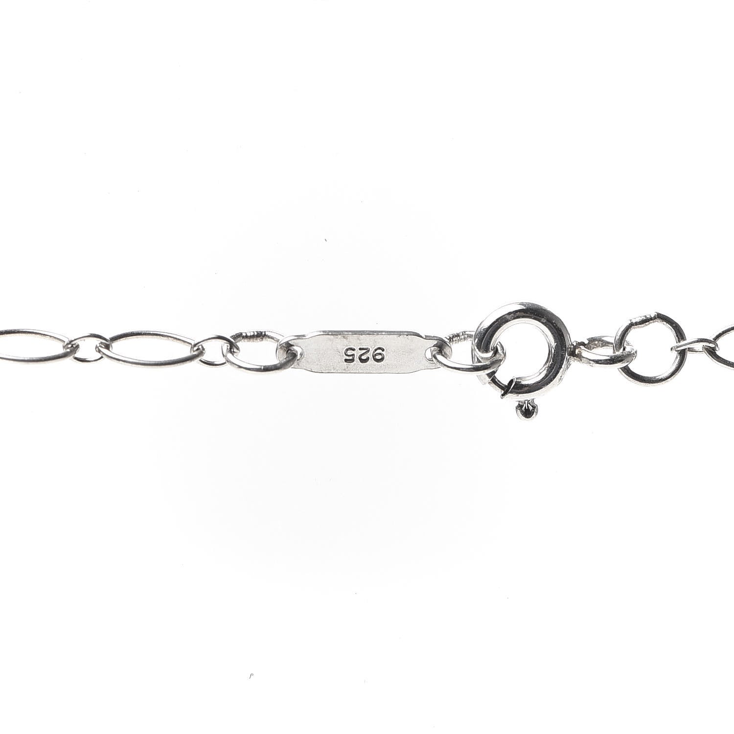 Tiffany Sterling Silver Diamond Lock Pendant Necklace 4 of 6