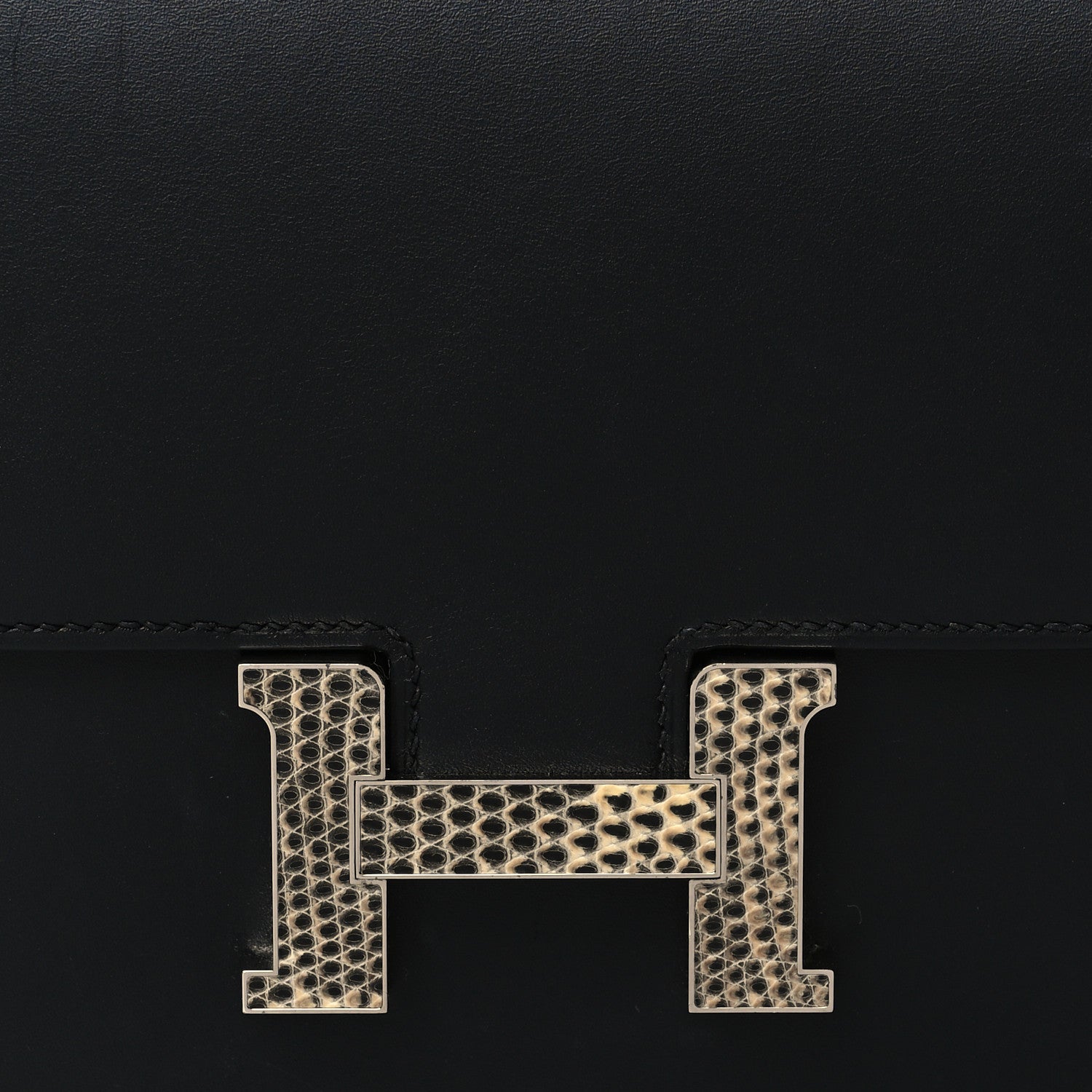 Hermes Veau Monsieur Lizard Constance 18 Black Ombre 7 of 9