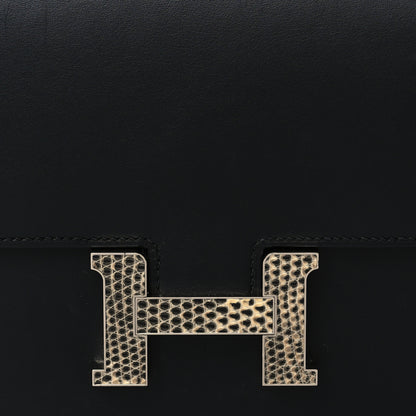 Hermes Veau Monsieur Lizard Constance 18 Black Ombre 7 of 9