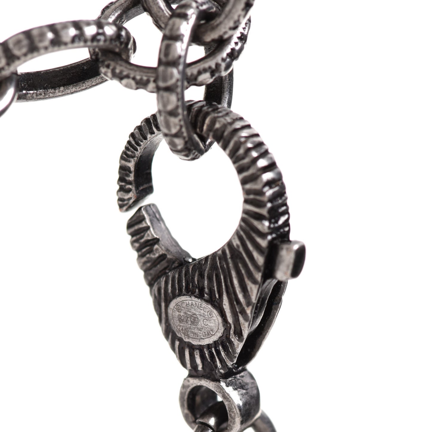 Pearl Crystal CC Camellia Bracelet Ruthenium Black